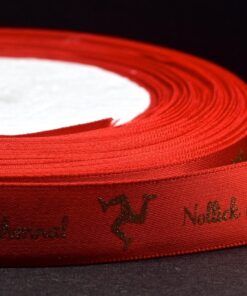 Isle of Man Nollick Ghennal (Merry Christmas) ribbon 15mm width