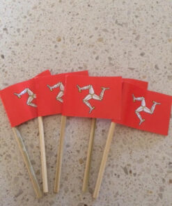 Isle of Man Sandwich Flags - Pack of 100