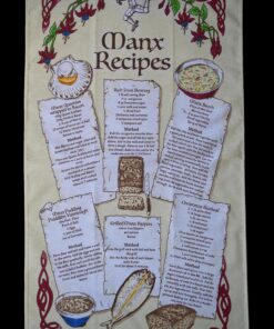 Isle of Man Manx Recipes Tea Towel