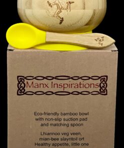 Isle of Man Manx Baby Bamboo Bowl & Spoon